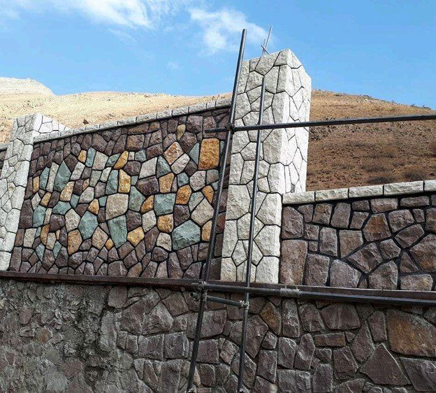 استفاده از سنگ زیبا مالون برای دیوار و منظره سازی بناها